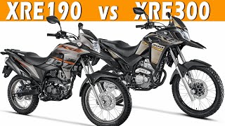 COMPARATIVO XRE 190 vs XRE 300  Fichas Cores Preços e Consumos [upl. by Treulich674]