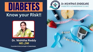 𝗗𝗜𝗔𝗕𝗘𝗧𝗘𝗦  𝗞𝗡𝗢𝗪 𝗬𝗢𝗨𝗥 𝗥𝗜𝗦𝗞  By Dr Nishitha Reddy diabeticawareness [upl. by Lewap]