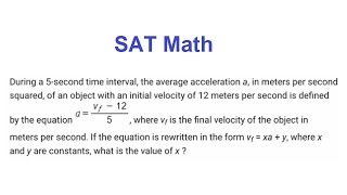 SAT Math [upl. by Elbertine861]