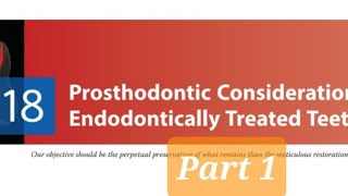 Prosthodontics Considerations in RCT treated teeth Biological Width Ferrule Effect Core Buildup [upl. by Petrick]