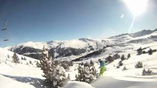 Soldeu Andorra  Snowboarding Powder GoPro 2012 [upl. by Aynatal]