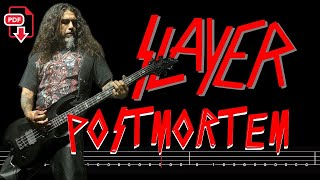 Slayer  Postmortem 🔴Bass Tabs  Notation ChamisBass slayerbass chamisbass basstabs [upl. by Rehpetsirhc]