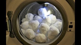 Experiment  Snowballs  in a Washing Machine  Centrifuge [upl. by Anelrahs220]