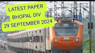 BHOPAL DIV 29 SEPTEMBER 2024 [upl. by Adlesirhc]