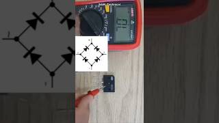 Testing Bridge Rectifier With Multimetershorts shortsfeed electronic multimeter [upl. by Glorianna]