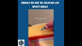 DIFERENTES ÁNGULOS DE INYECCIÓN medicina enfermería inyeccion intramuscularinjection [upl. by Phillida]