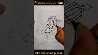 Jay hanumanhanumana Ji drawing video hanumana chalisha song lord bajarang bali trending drawing [upl. by Ydniahs346]