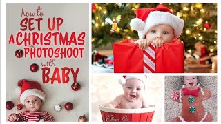 Diy Babys first Christmas Photoshoot  Babys Christmas Photography Ideas [upl. by Syxela14]