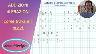 Addizioni e sottrazioni di frazioni  come trovare il m c d [upl. by Idaf]