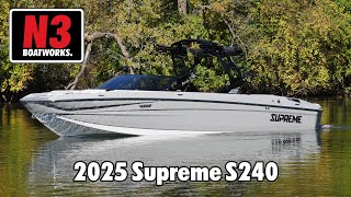 2025 Supreme S240  Stone Gray  On Water  N3 Boatworks [upl. by Doran]