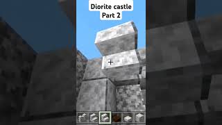 Minecraft diorite castle build minecraft shorts gaming castle [upl. by Frulla113]