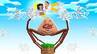 MINECRAFT ALE NA JEDNYM BLOKU PAJĄK GÓWNO POU W MINECRAFCIE KEBAB SPIDER POU W MINECRAFT [upl. by Anhoj]