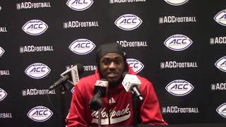 NC State WR Noah Rogers after North Carolina win [upl. by Eimat]