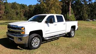 2015 Chevrolet Silverado 2500HD Crew Cab LTZ Vin193387 White 360 View [upl. by Guinn]