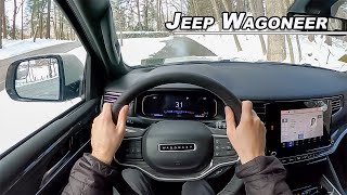 2022 Jeep Wagoneer  392hp V8 Family Hauler with 8 Seats POV Binaural Audio [upl. by Aniz]