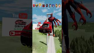 Super Heros Cars vs CR7 Jump Challenge ⚽️🦸‍♂️ beamngdrive shorts simulator football spiderman [upl. by Marsh]