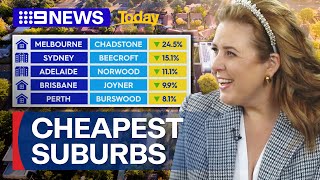 Suburbs with the sharpest house price drops revealed  9 News Australia [upl. by Daisi]