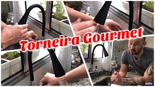 Torneira Gourmet preta flexível cozinha  VALE A PENA TorneiraGourmet [upl. by Navaj]