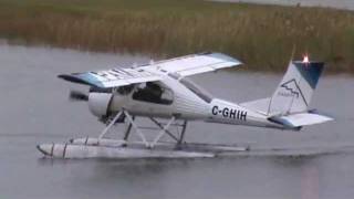 PZL104 Wilga On Floats Taxiing and Landing CSU3 [upl. by Lehcear]