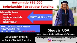 Fully Funded Scholarship Graduate Assistantship  International StudentsUndergraduateMastersPhD [upl. by Ellehcor]