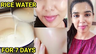 7 days Rice Water Challenge for skin  Get Glossy Glowing Korean like Glass Skin in just 7 days [upl. by Jacquette193]