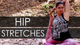 Hip Stretches for Pain Relief and To Open Hips  Simple Yoga Poses [upl. by Spoor]