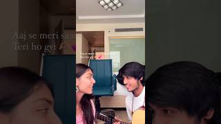 Aaj Se Teri song lyrics shorts TanishkaBahl aur Anujrehanmusic [upl. by Ecirtam]