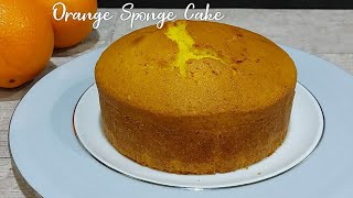 Orange Sponge Cake Recipe Easy Cake Recipe Mahjabis Kitchen [upl. by Airpac]