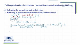 Unit Cell Calculation of Gold [upl. by Spiro]