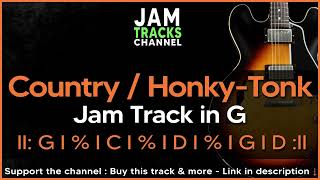 Country  HonkyTonk Guitar Backing Track in G [upl. by Aisauqal]