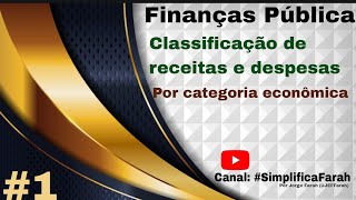 Série Classificação de Receita e Despesa  Quanto à Categoria Econômica  Corrente e Capital [upl. by Jelena]