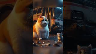 Kitty cat big accident 😭😭😭 cat accident viralvideo kitty [upl. by Zebe]