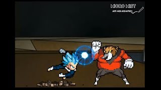 Vegeta vs Toppo sprite animation [upl. by Llenahs]