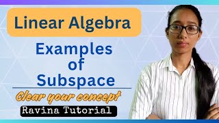 Example on Subspace  Vector Space  Linear Algebra [upl. by Nnayrrehs102]