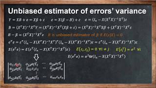 Unbiased estimator of errors variance lecture 6 [upl. by Almire]