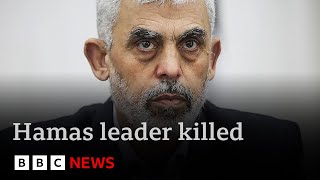 Video footage confirms Hamas leader Yahya Sinwar killed by Israeli forces  BBC News [upl. by Derick]