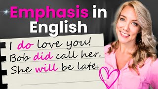 Emphasis in English Grammar  Using Auxiliary Verbs DO HAVE and WILL for Emphasis [upl. by Esinel261]