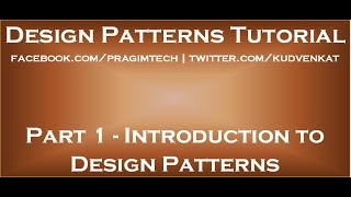 Introduction to Design Patterns [upl. by Haerle259]