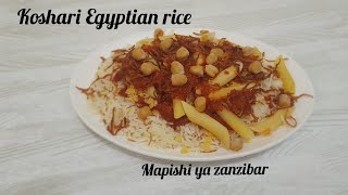 wali wa Koshari  Egyptian rice  koshari rice  COLLABORATION Villagelife2024g3r [upl. by Suoirtemed411]