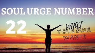 NUMEROLOGY  HEARTS DESIRE SOUL URGE NUMBER  22 [upl. by Shamrao]