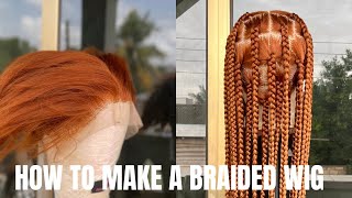 Beginner Friendly how to make a full lace knotless braids wig using outre [upl. by Nolyag437]