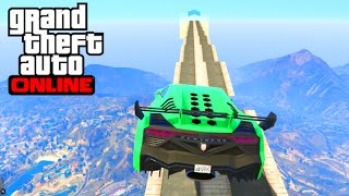 GTA V Online PS4 Super RAMPA DUPLA nas ALTURAS  Corrida INSANA 03 [upl. by Ariday]