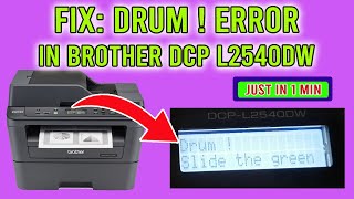 Drum  Slide the green tab on Drum Unit Fix in brother printer [upl. by Anilecram]