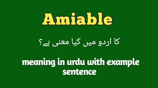 Amiable meaning in urduhindi How to pronounce amiableamiable in sentence amiable k kia mtlb [upl. by Eilama820]