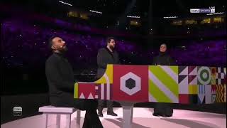 في افتتاح كأس العرب حدث حضور فني جميل لكل الأناشيد الوطنية للعرب،،، ابداع 🇸🇦😍 [upl. by Vaasta]