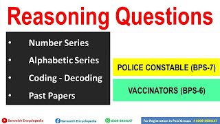 Reasoning Questions  Solution  Police Constable BPS7  Vaccinators BPS6 [upl. by Onofredo89]