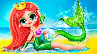 How to Become a Mermaid Extreme Transformation 31 LOL OMG DIYs [upl. by Kaspar]