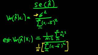 Estimated variance of OLS estimators  intuition behind maths [upl. by Notsew]