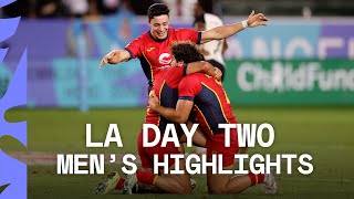 Spain create HISTORY  LA HSBC SVNS Day Two Mens Highlights [upl. by Lupiv]