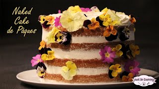 ❀ Recette de Naked Cake de Pâques Citron Framboise ❀ [upl. by Moshe]